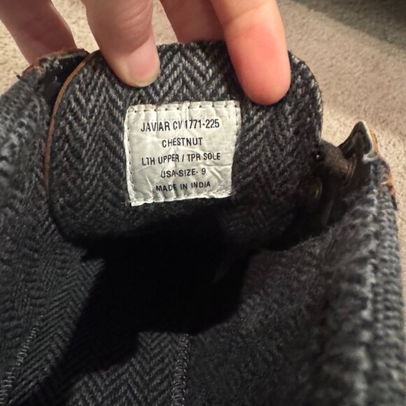 Crevo Chestnut Brown Dress Low Cut Lace Up Boots Leather Shoes Mens Size 9 - Picture 6 of 7